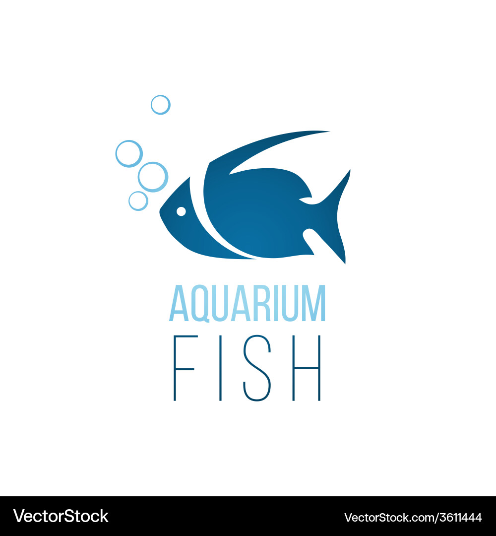 Aquarium fish logo template Royalty Free Vector Image
