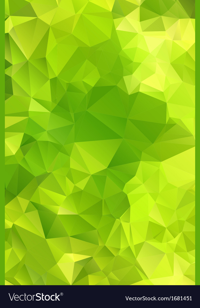 Green abstract background polygon Royalty Free Vector Image