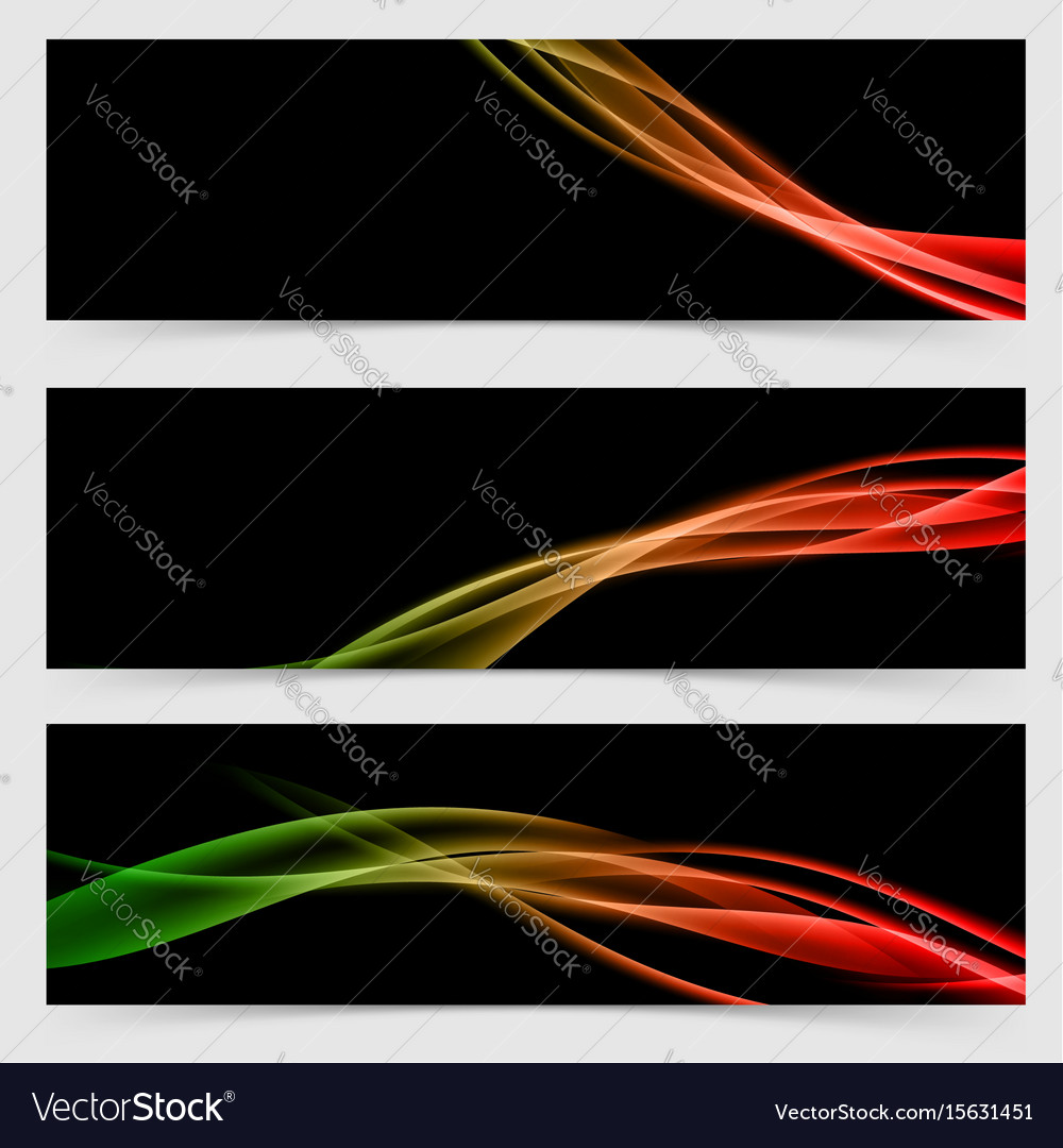 modern abstract colored smoke lines flyer vector image colored smoke flyers