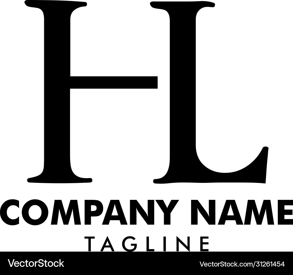 Initial letter hl design logo Royalty Free Vector Image