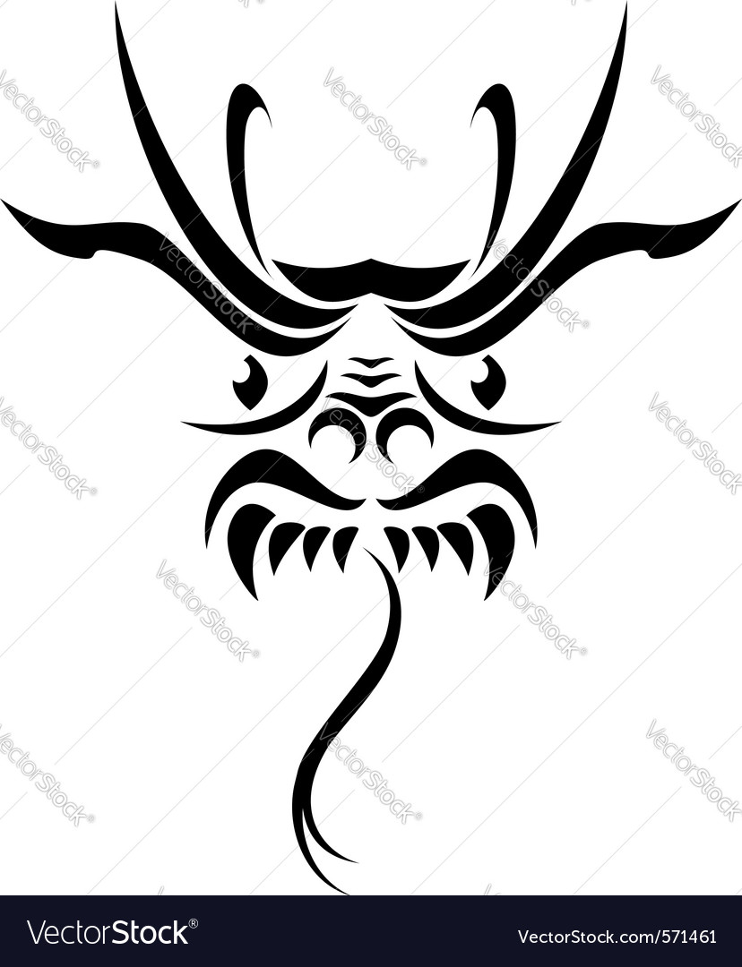 tribal dragon tattoo royalty free vector image tribal dragon tattoo royalty free vector image