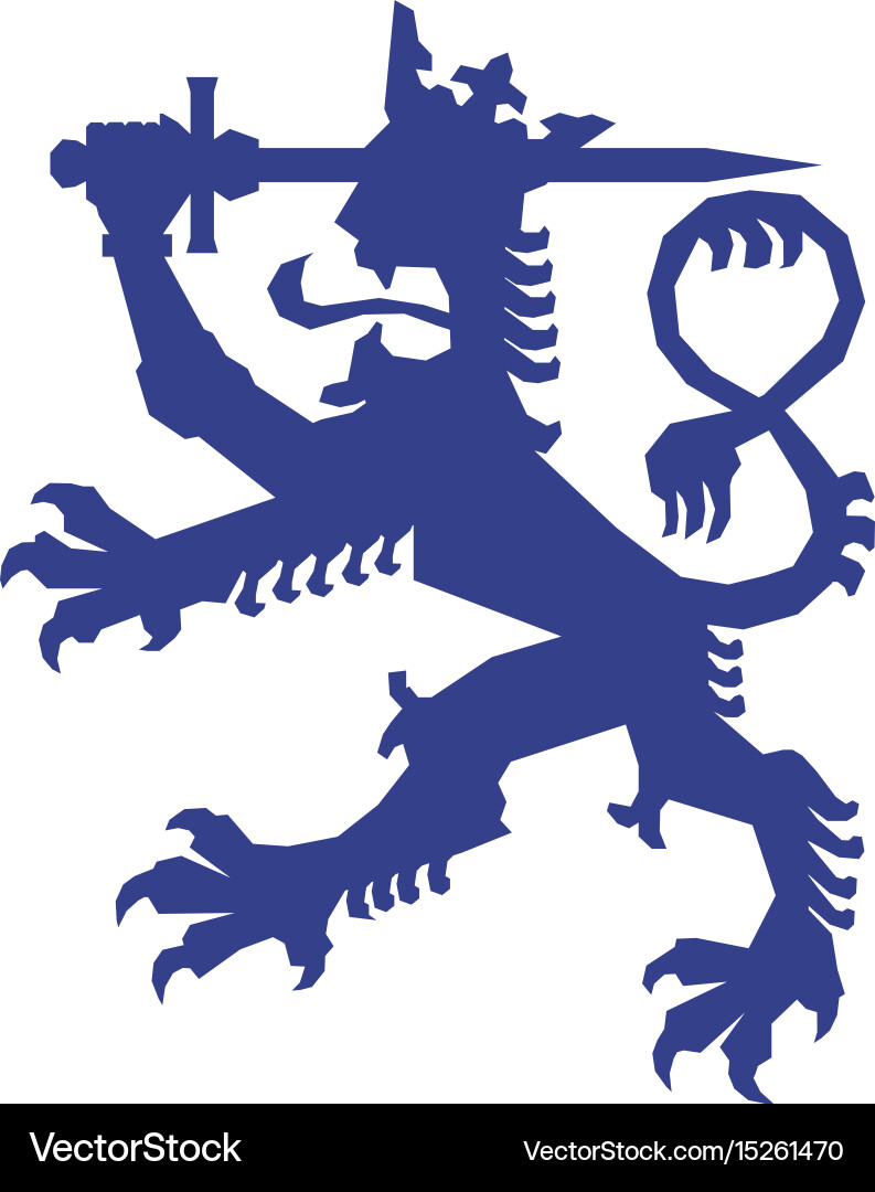 Finland animal symbol Royalty Free Vector Image