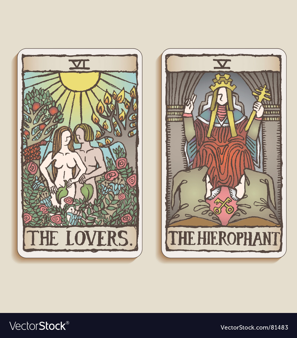 Tarot cards Royalty Free Vector Image VectorStock