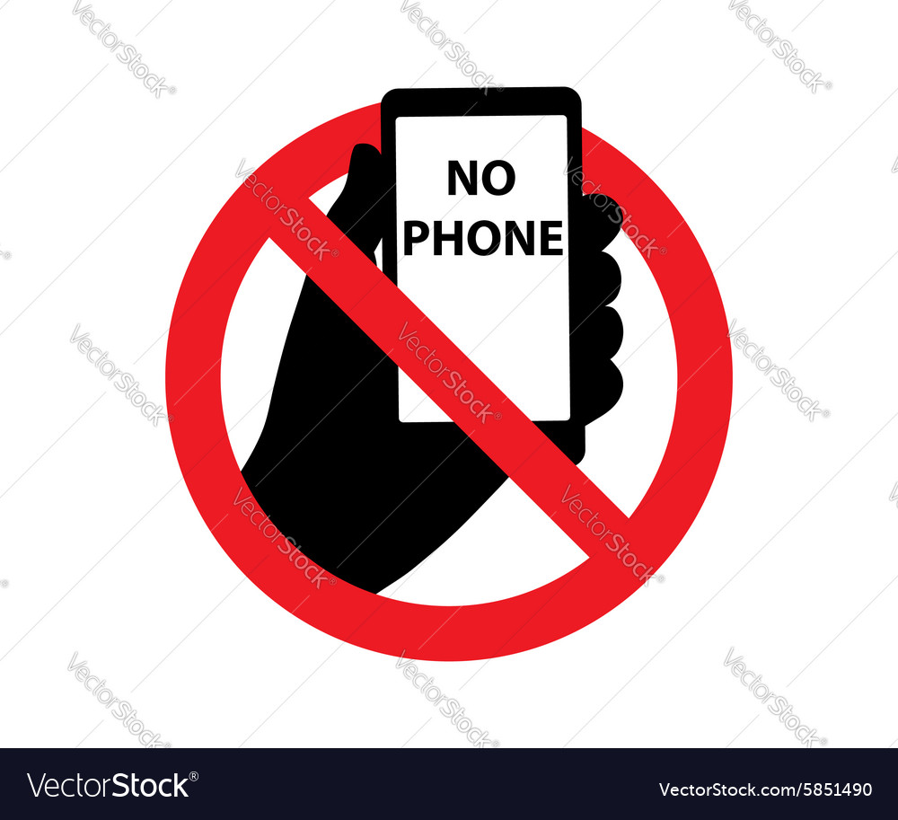 forbidding signs no phone symbol royalty free vector image no phones sign