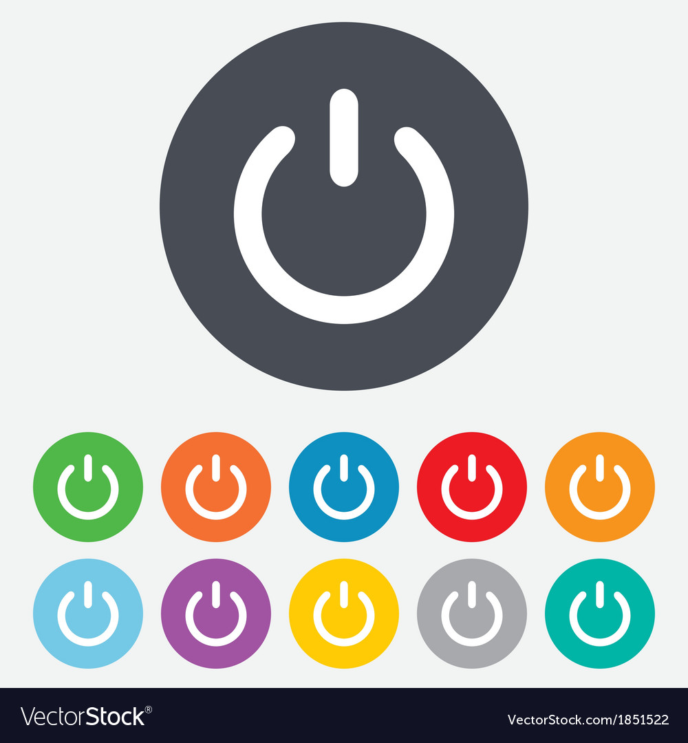 Power sign icon Switch on symbol Royalty Free Vector Image