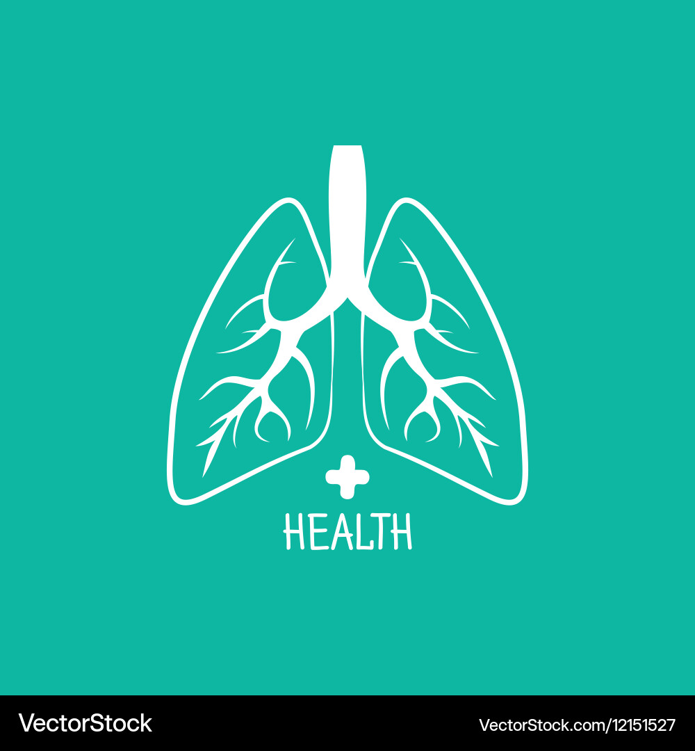 Human lungs logo design template Royalty Free Vector Image