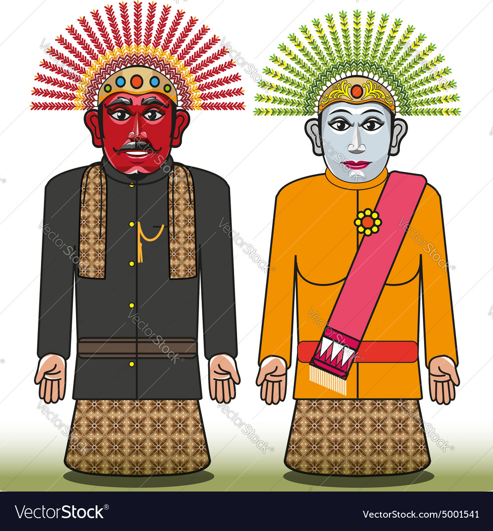 Topeng Ondel ondel Royalty Free Vector Image - VectorStock