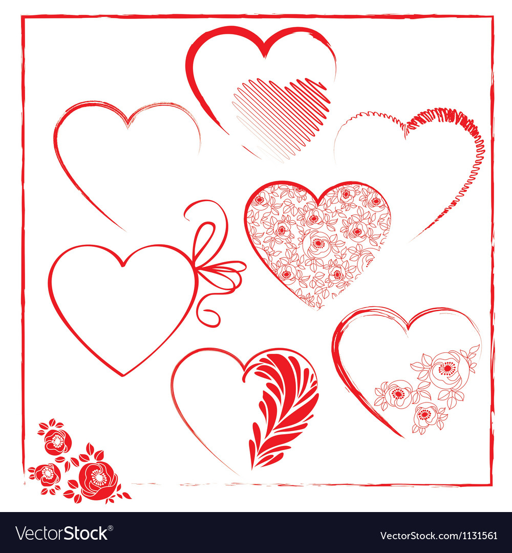 Valentines day templates elements Royalty Free Vector Image
