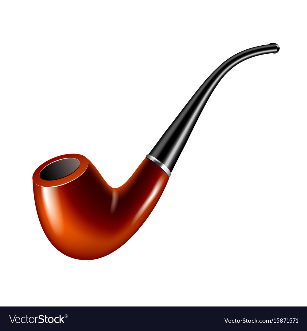 Smoke pipe isolated on white Royalty Free Vector Image