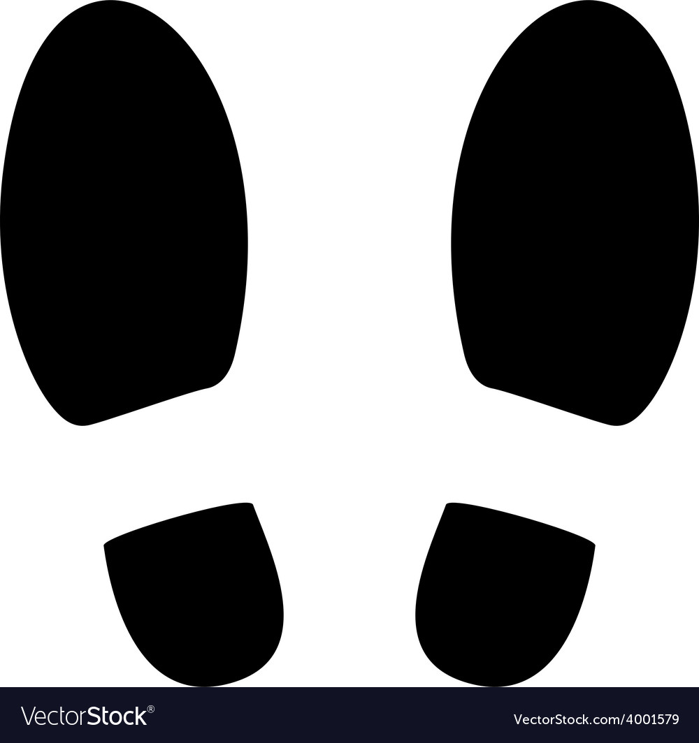 Shoe prints or Footprint icon Royalty Free Vector Image