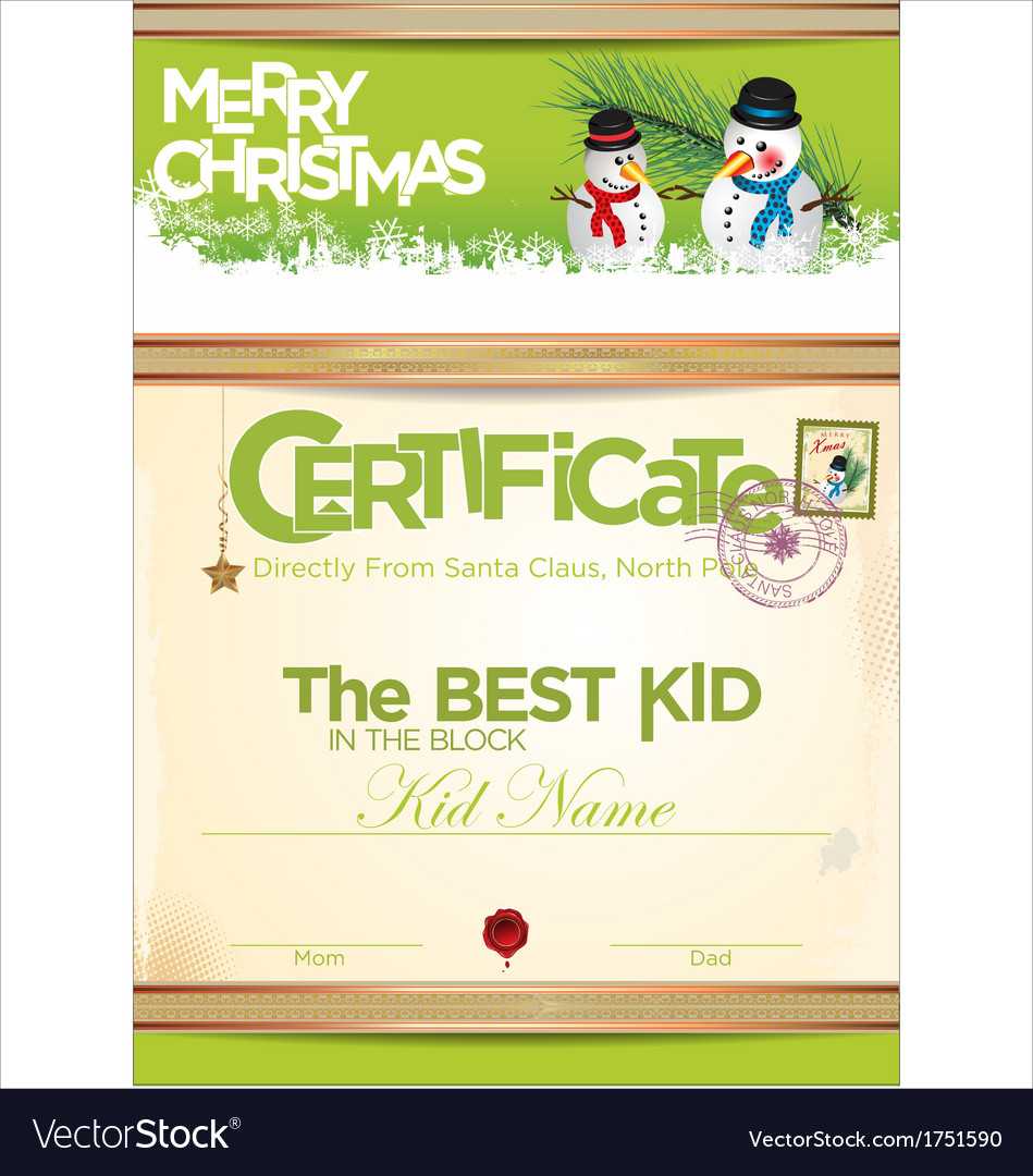 santa certificate template