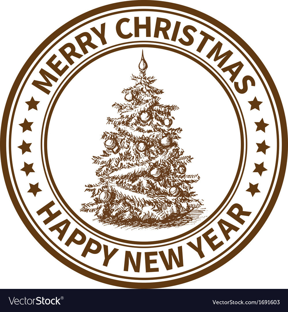 Download Christmas stamp Royalty Free Vector Image - VectorStock