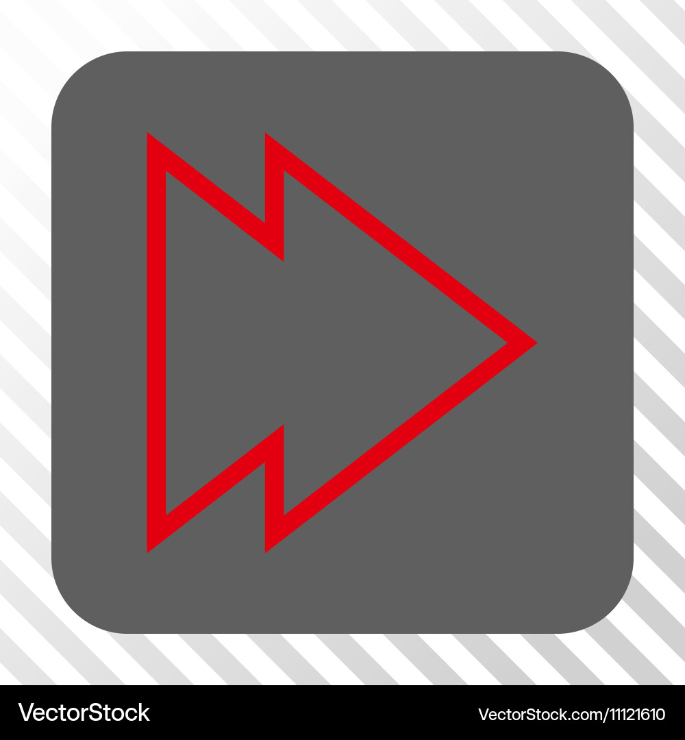 Direction right rounded square button Royalty Free Vector