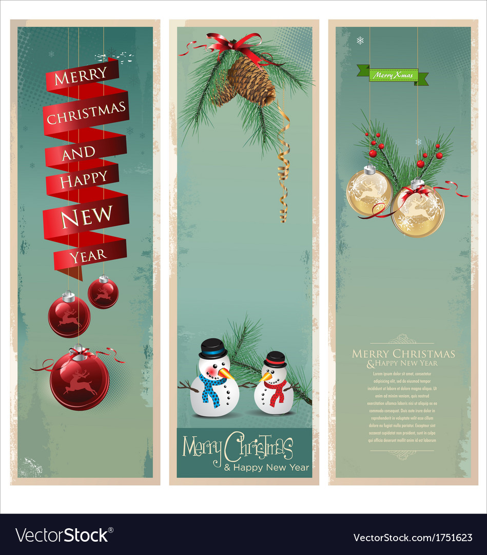 merry christmas banner vertical background vector image merry banner