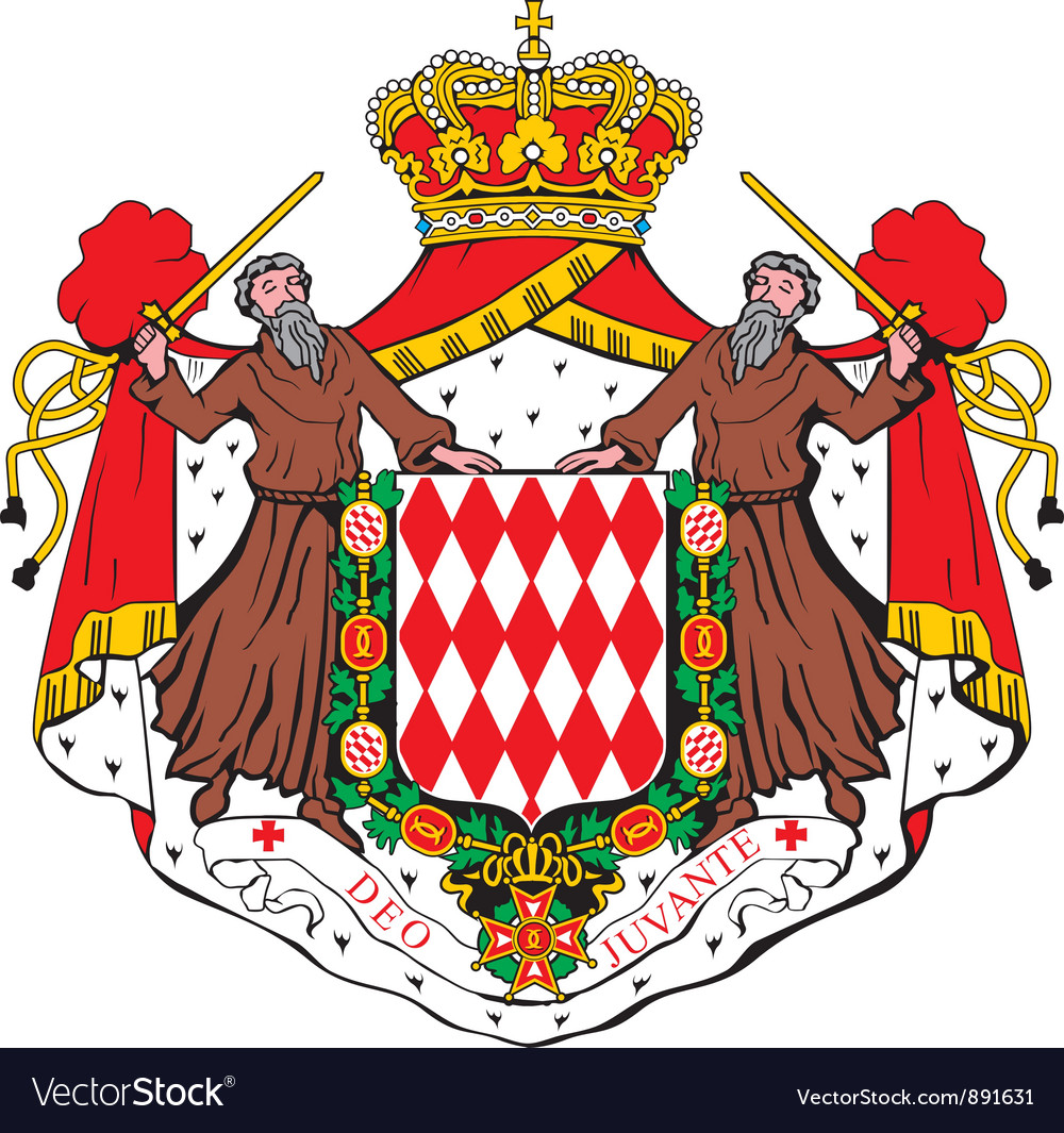 Monaco coat-of-arms Royalty Free Vector Image - VectorStock