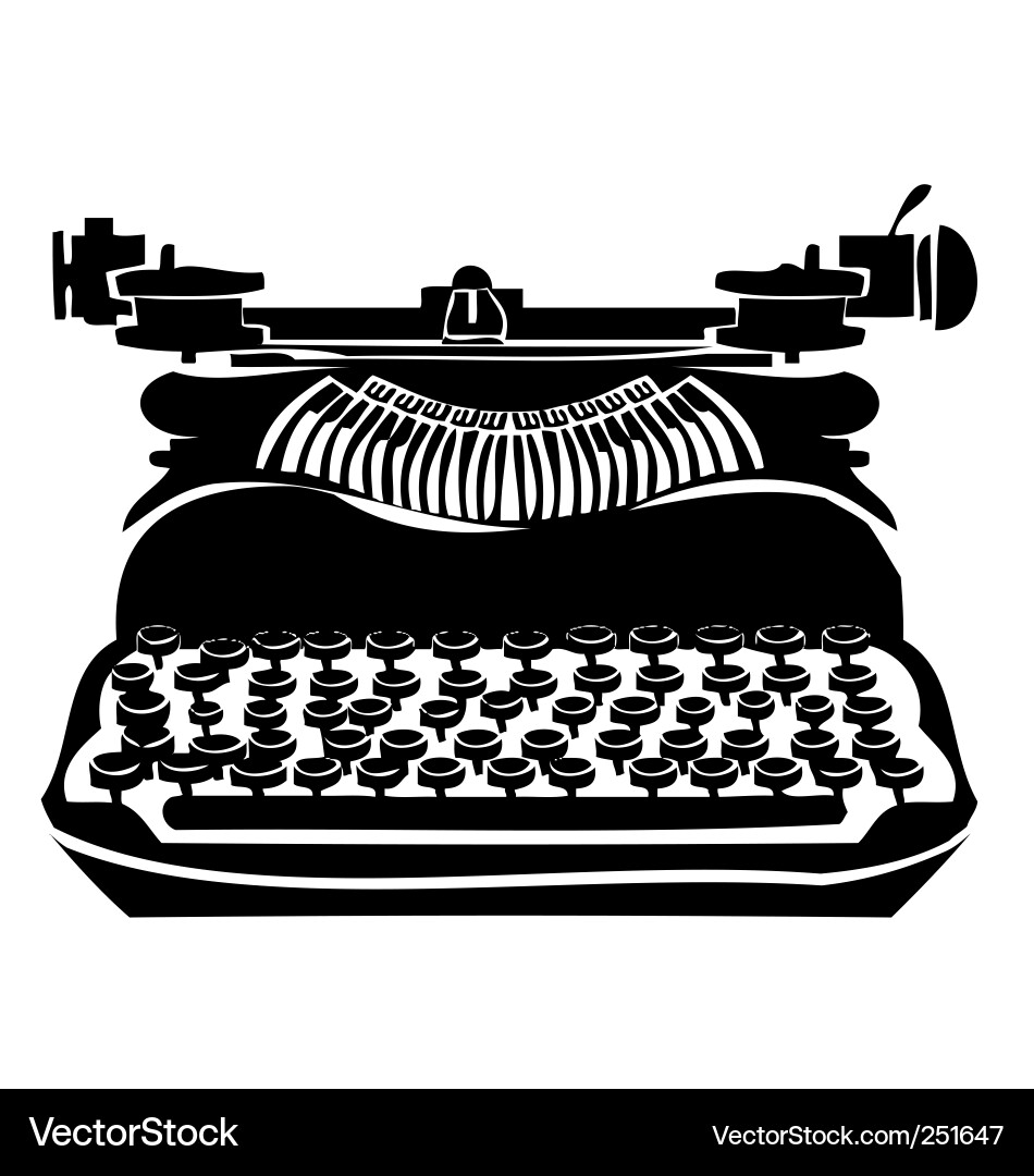 Typewriter Royalty Free Vector Image - VectorStock
