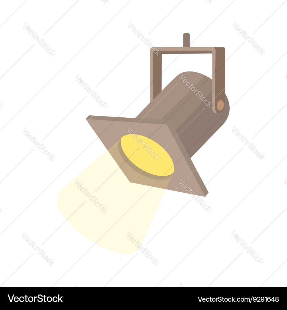 Theater spotlight icon cartoon style Royalty Free Vector