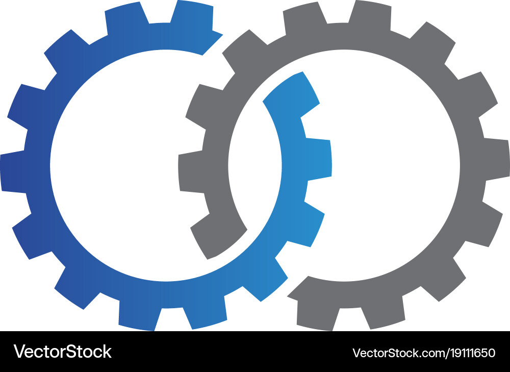 Gear logo template icon design Royalty Free Vector Image