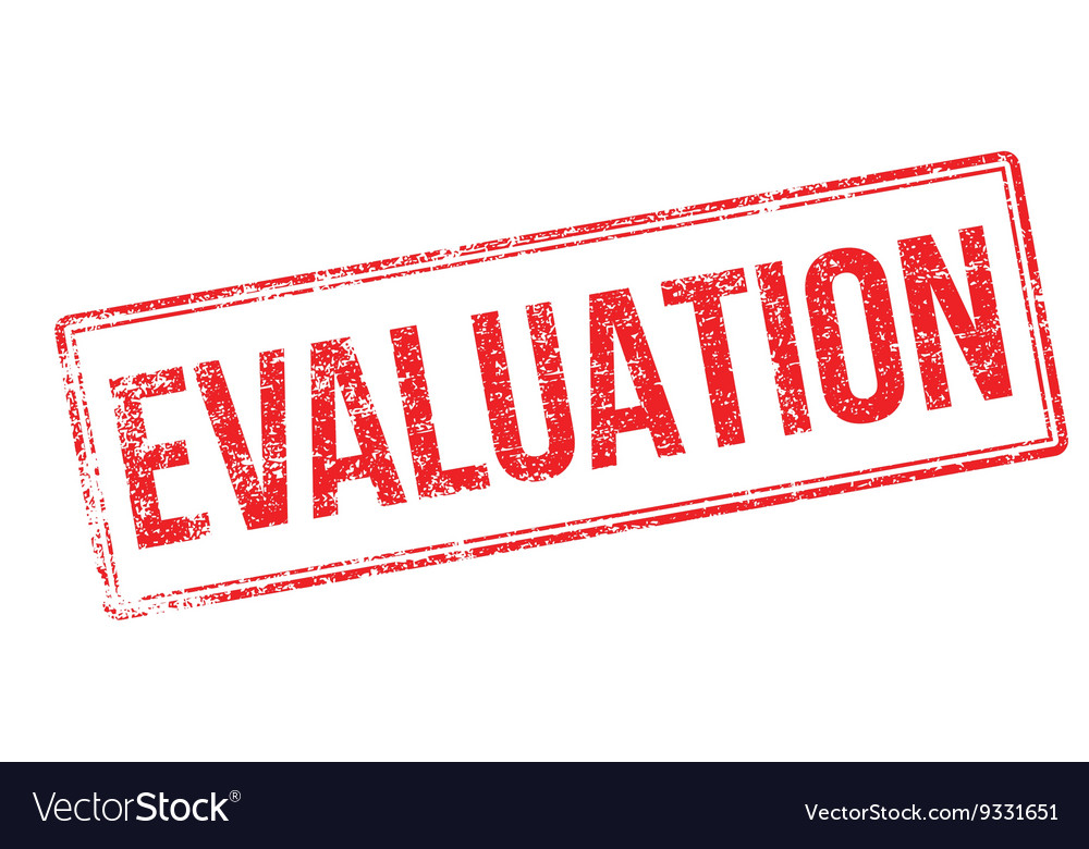 Evaluation red rubber stamp on white Royalty Free Vector