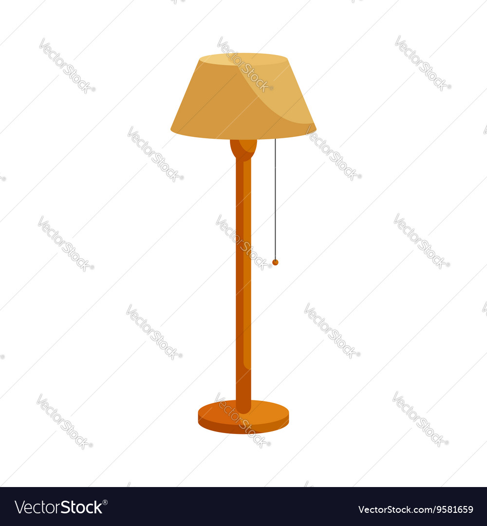 Floor lamp icon cartoon style Royalty Free Vector Image