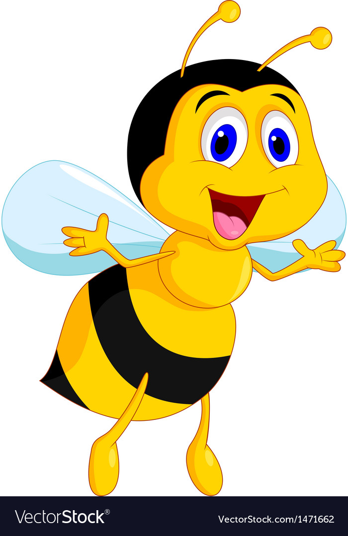 Download Cute bee cartoon Royalty Free Vector Image - VectorStock