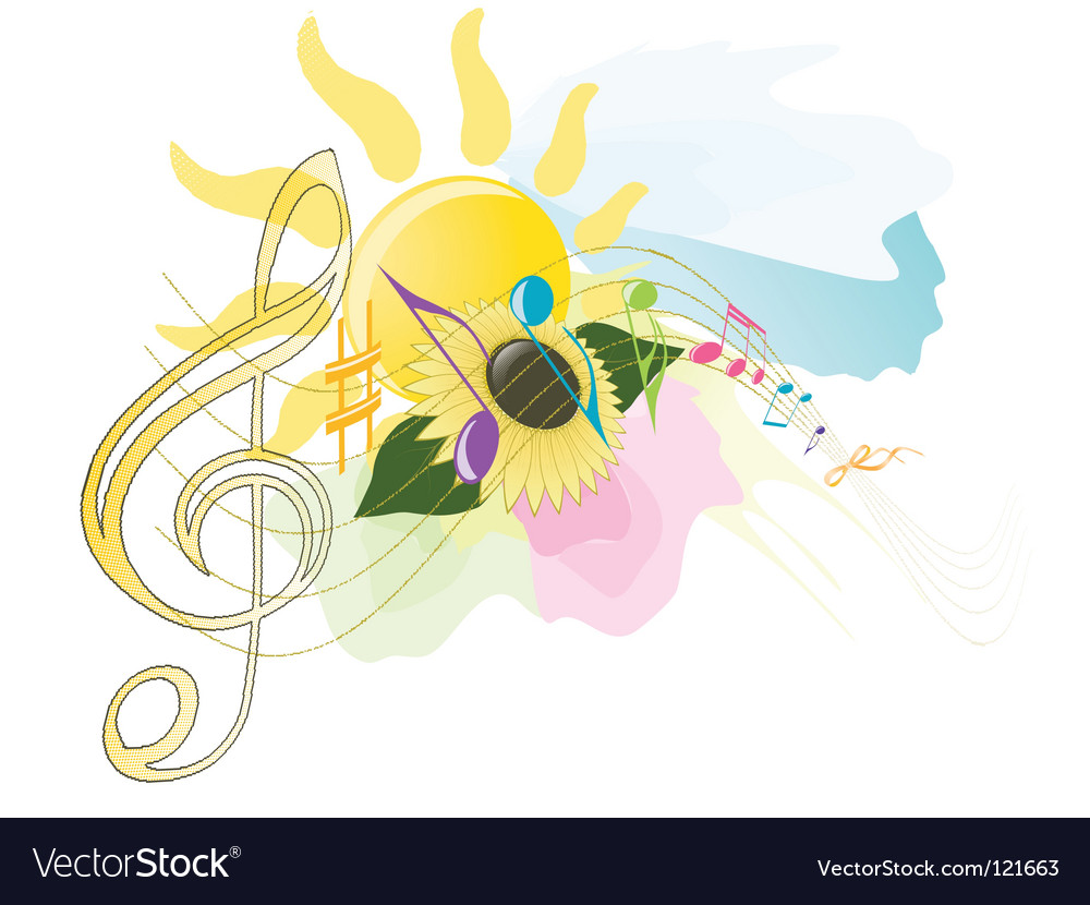 Summer music Royalty Free Vector Image - VectorStock
