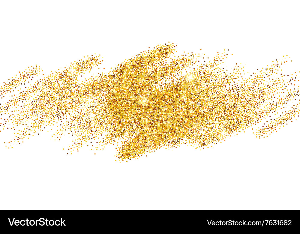 Gold Glitter Sparkles Bright Confetti background Royalty Free Vector Image - VectorStock