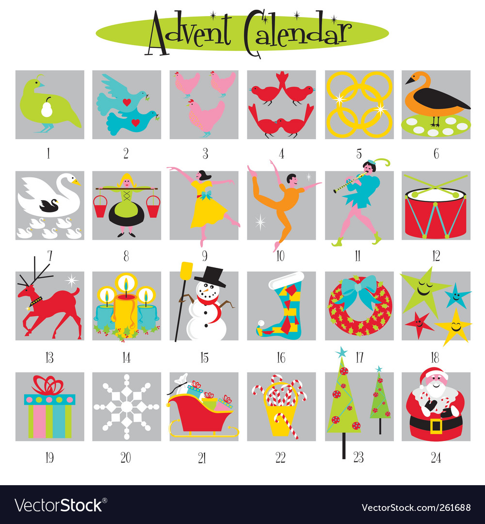 Download 12 days of christmas Royalty Free Vector Image