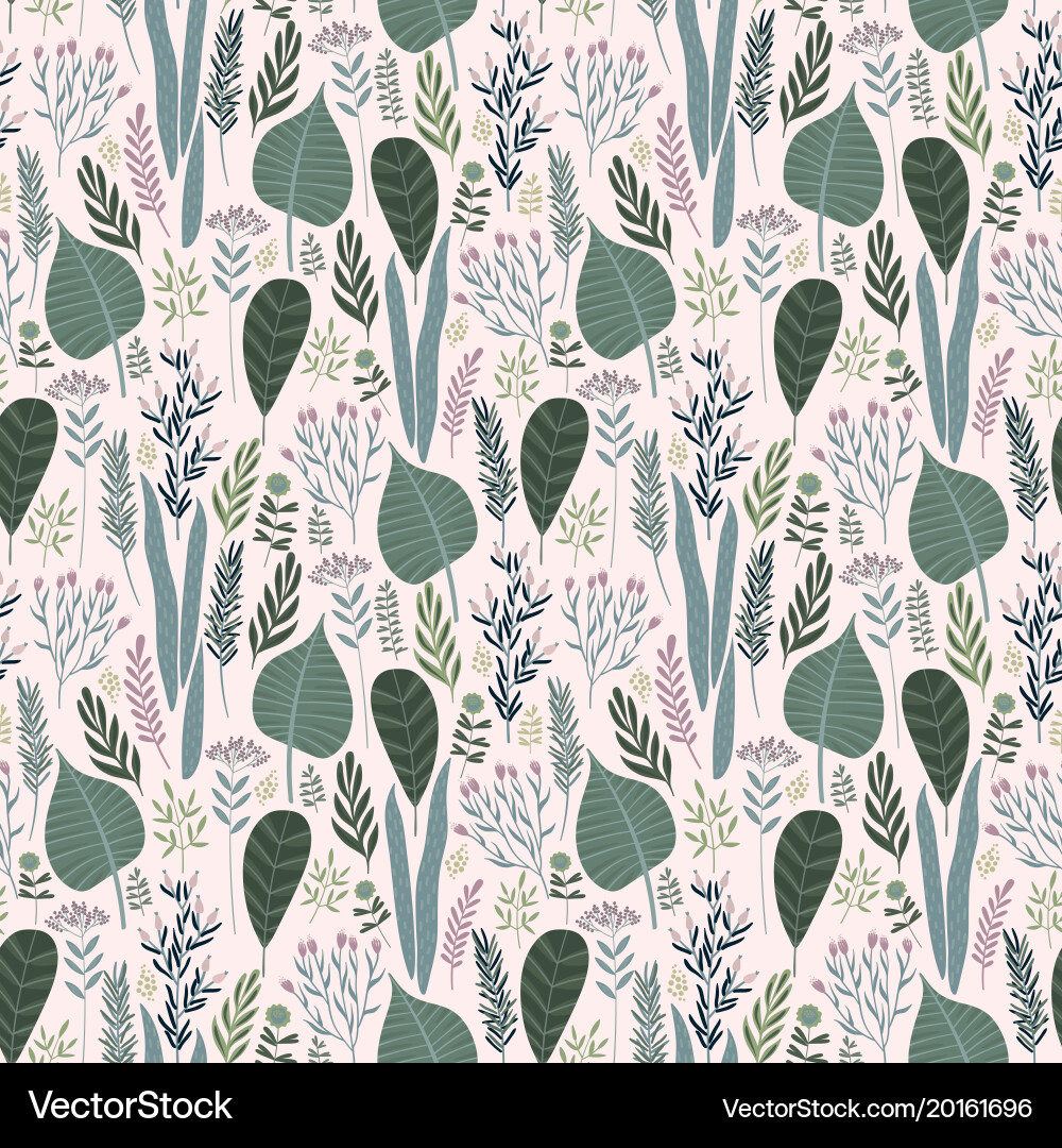 Floral seamless pattern design Royalty Free Vector Image