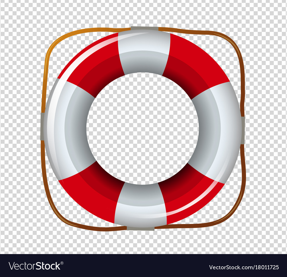 Safety float in red and white striped Royalty Free Vector