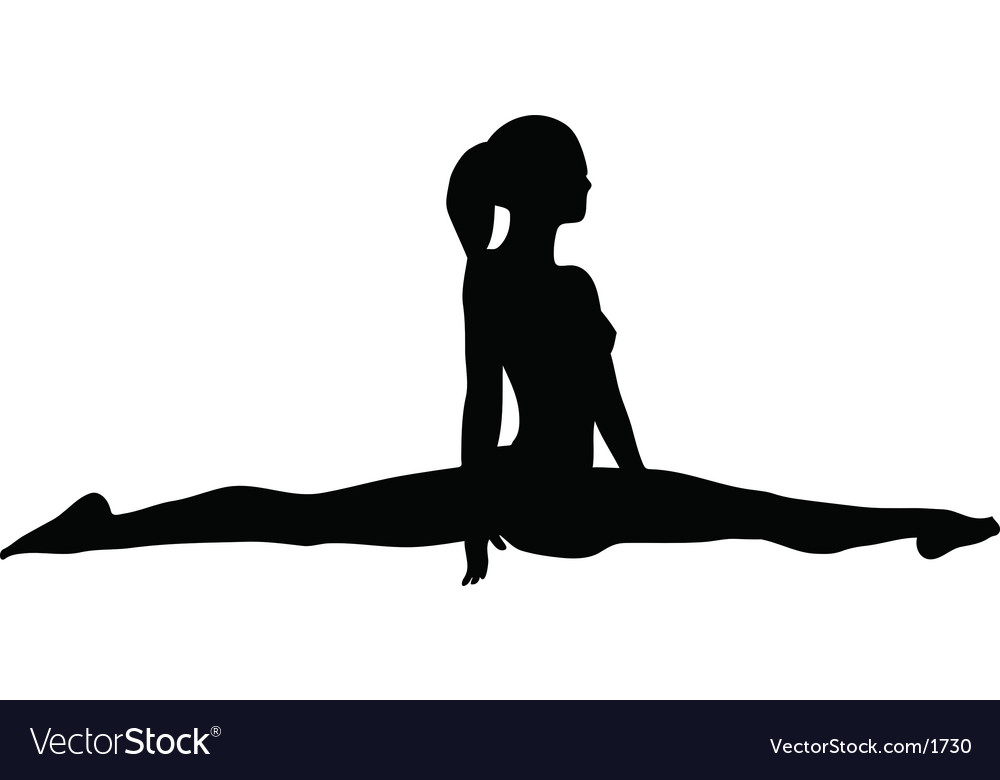 Download Gymnast silhouette Royalty Free Vector Image - VectorStock