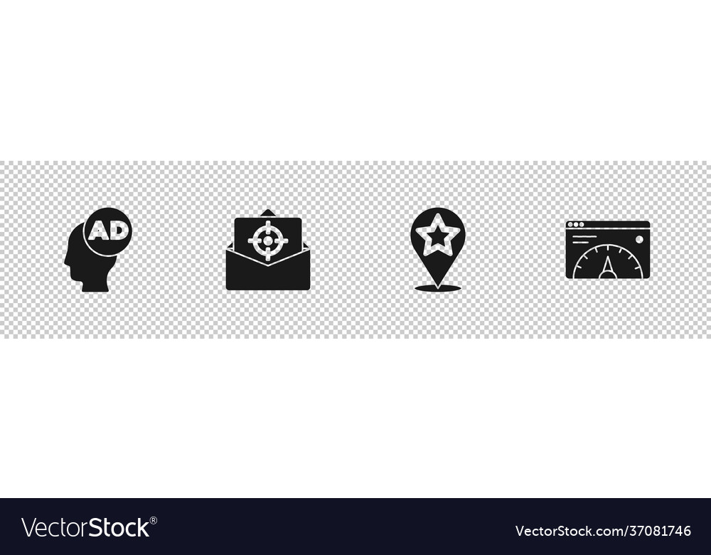 Set advertising mail and e-mail map pointer Vector Image