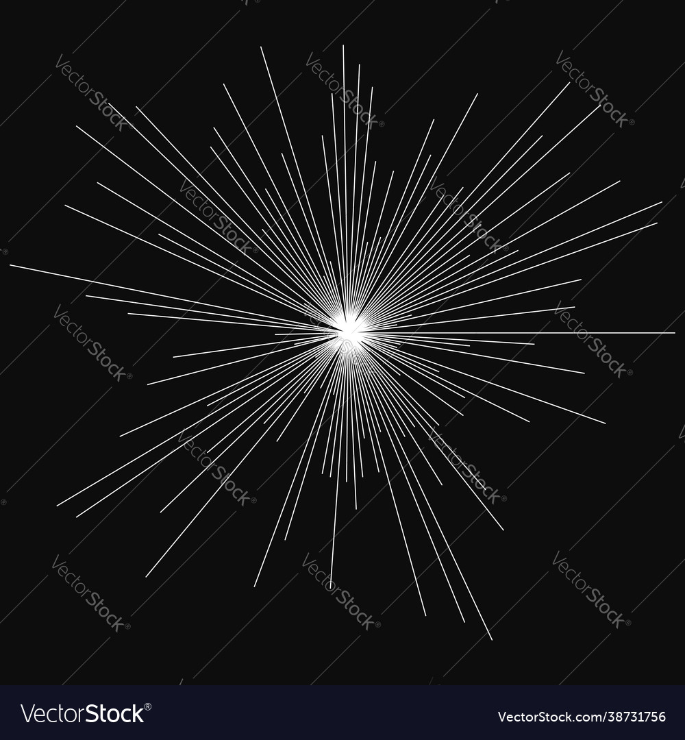 Abstract radial radiating lines stripes burst Vector Image