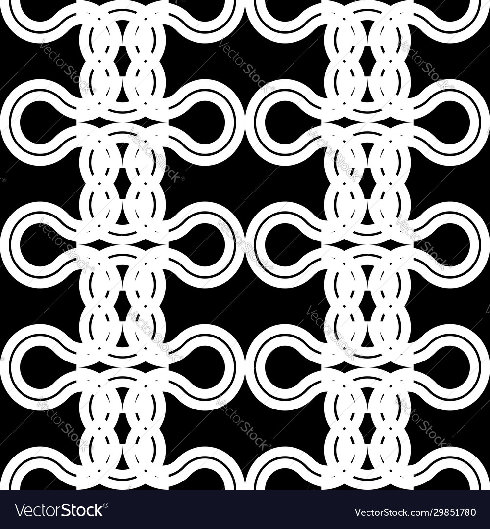 Design Seamless Monochrome Decorative Braid Vector Image Design Seamless Monochrome Decorative Braid Vector Image