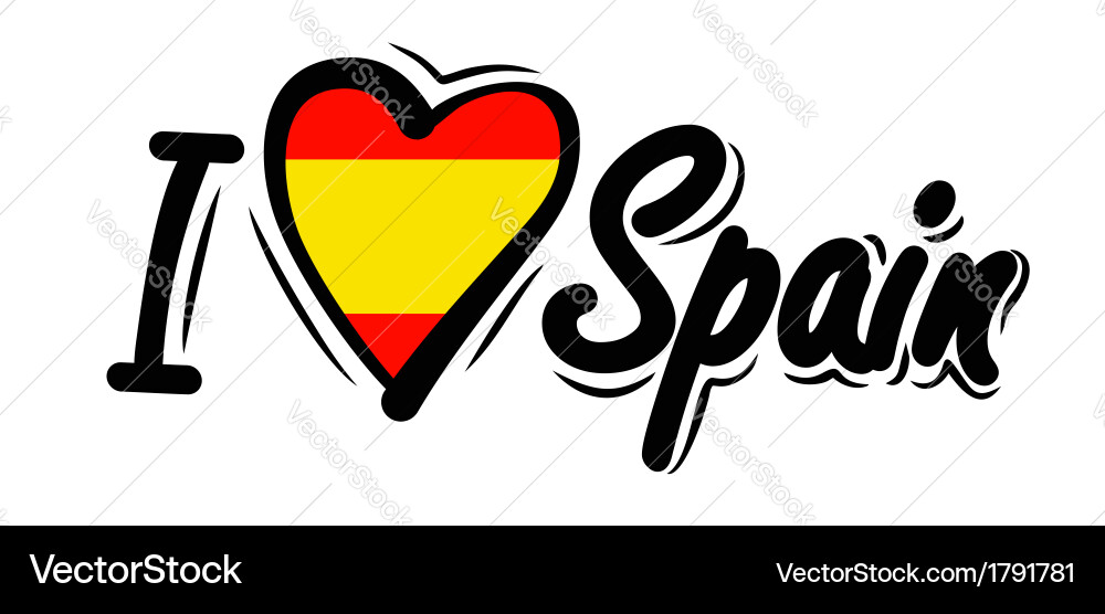 I Love spain Royalty Free Vector Image VectorStock