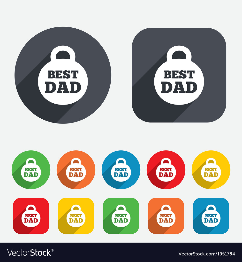 Best Dad Sign Icon Award Weight Symbol Royalty Free Vector - 1000x1080 - jpeg Dad Sign