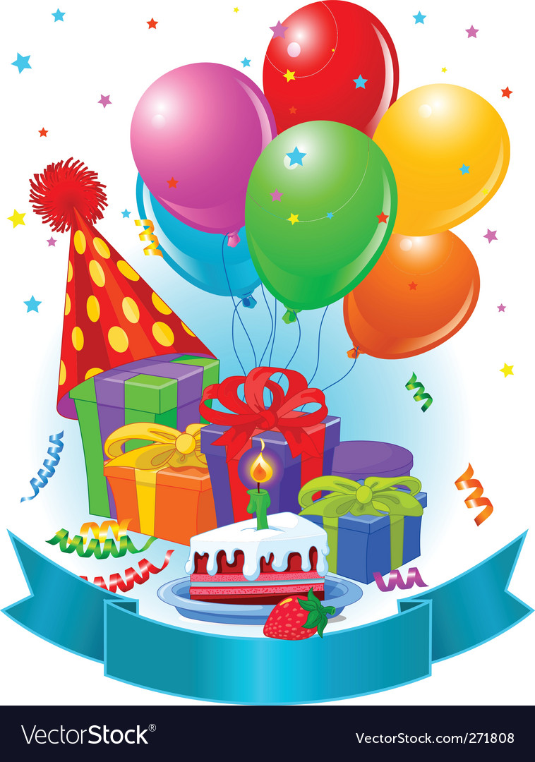 Birthday Decorations Royalty Free Vector Image