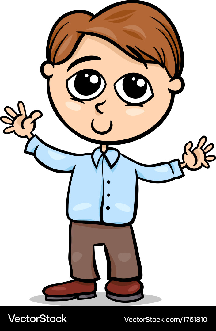 Download Cute little boy cartoon Royalty Free Vector Image