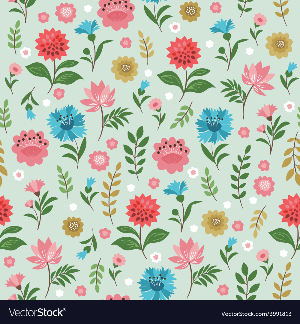 Download Seamless floral pattern Royalty Free Vector Image - VectorStock