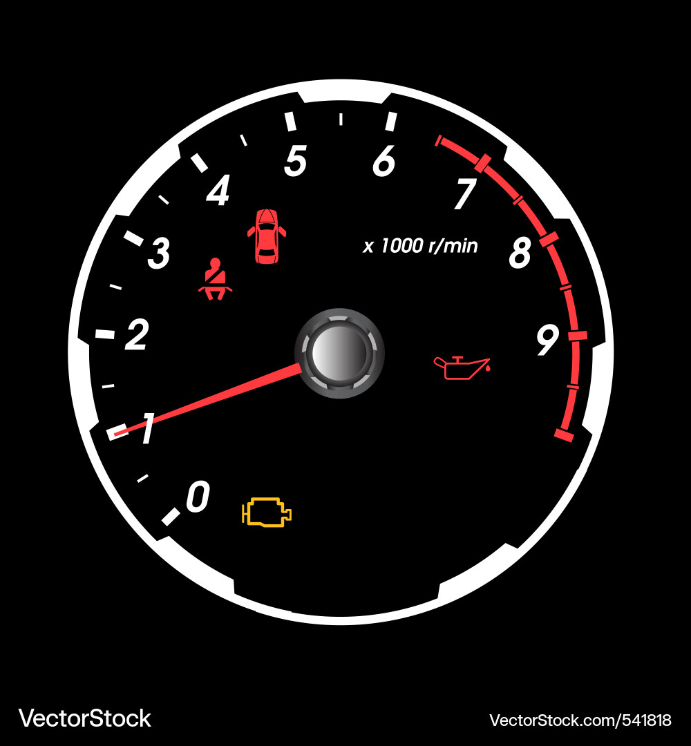 Rpm gauge Royalty Free Vector Image VectorStock