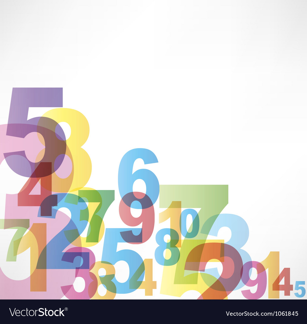Numbers Background Royalty Free Vector Image - VectorStock
