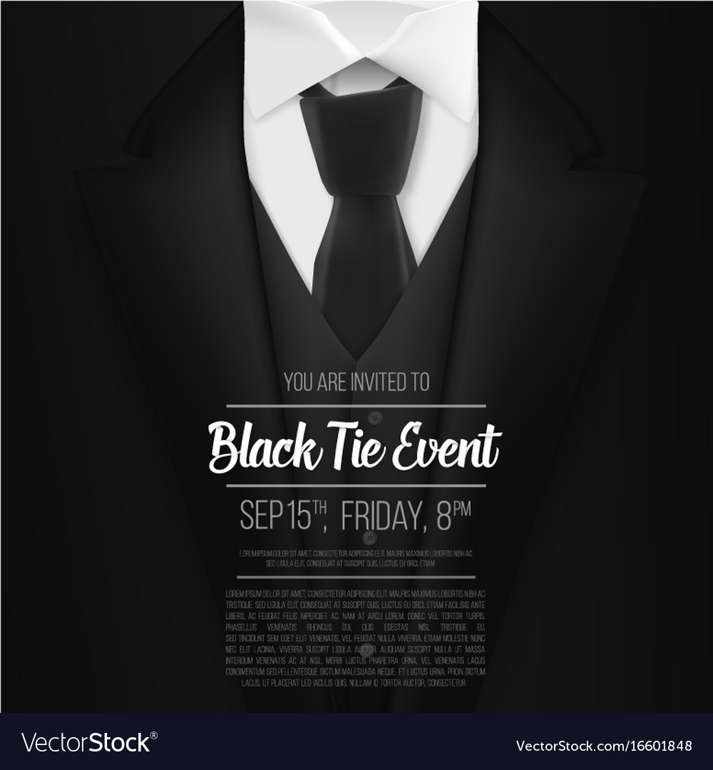 black tie event invitation