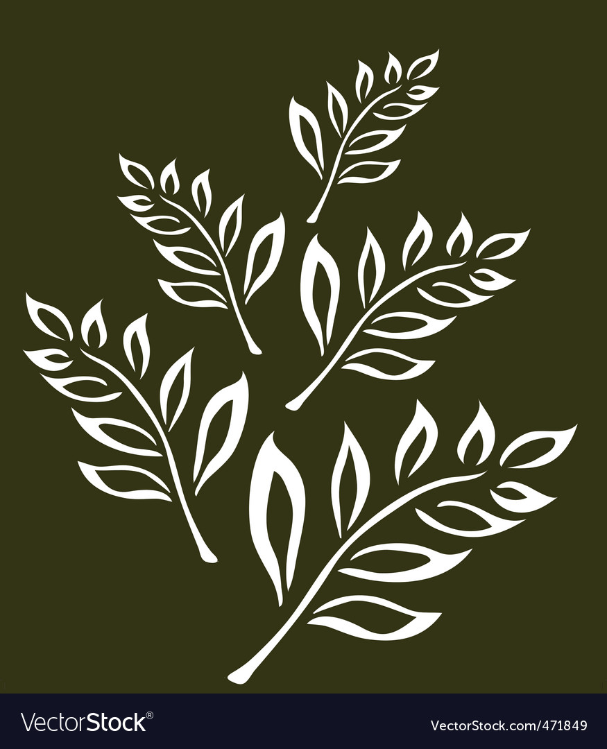 Abstract leaves Royalty Free Vector Image VectorStock