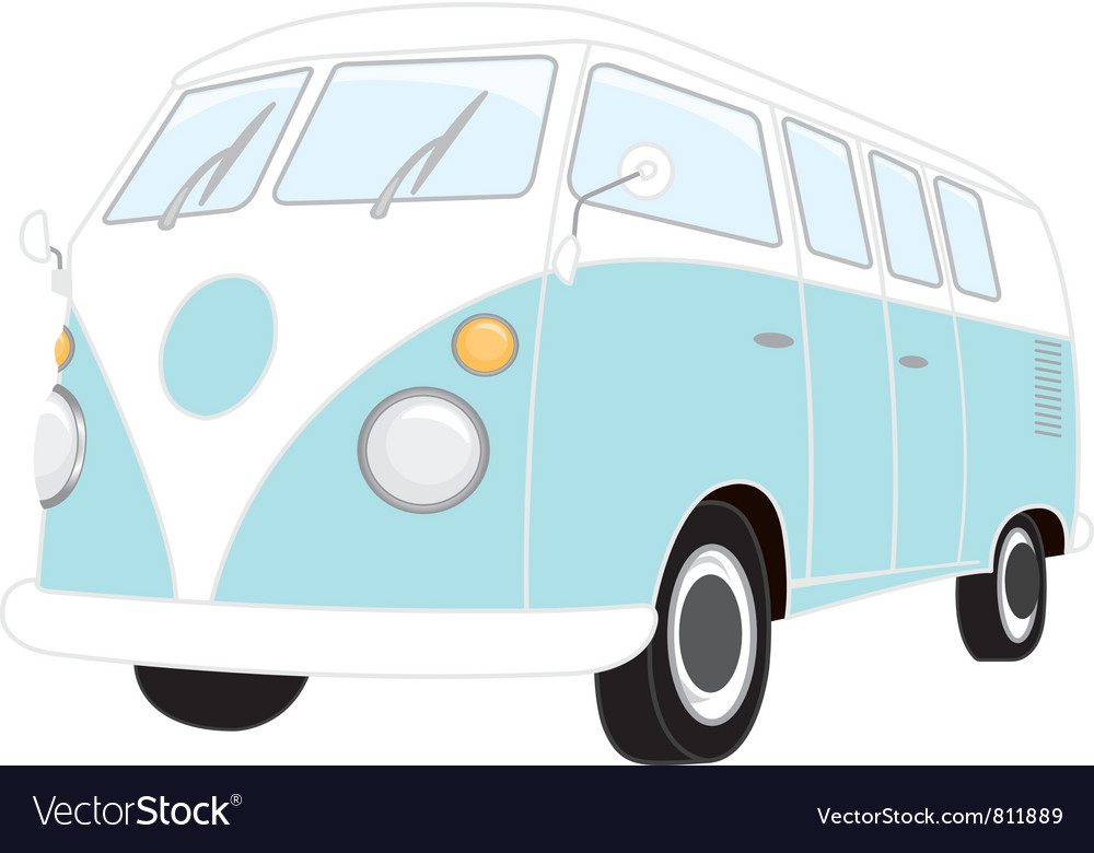 Download Camper Van Retro Royalty Free Vector Image - VectorStock