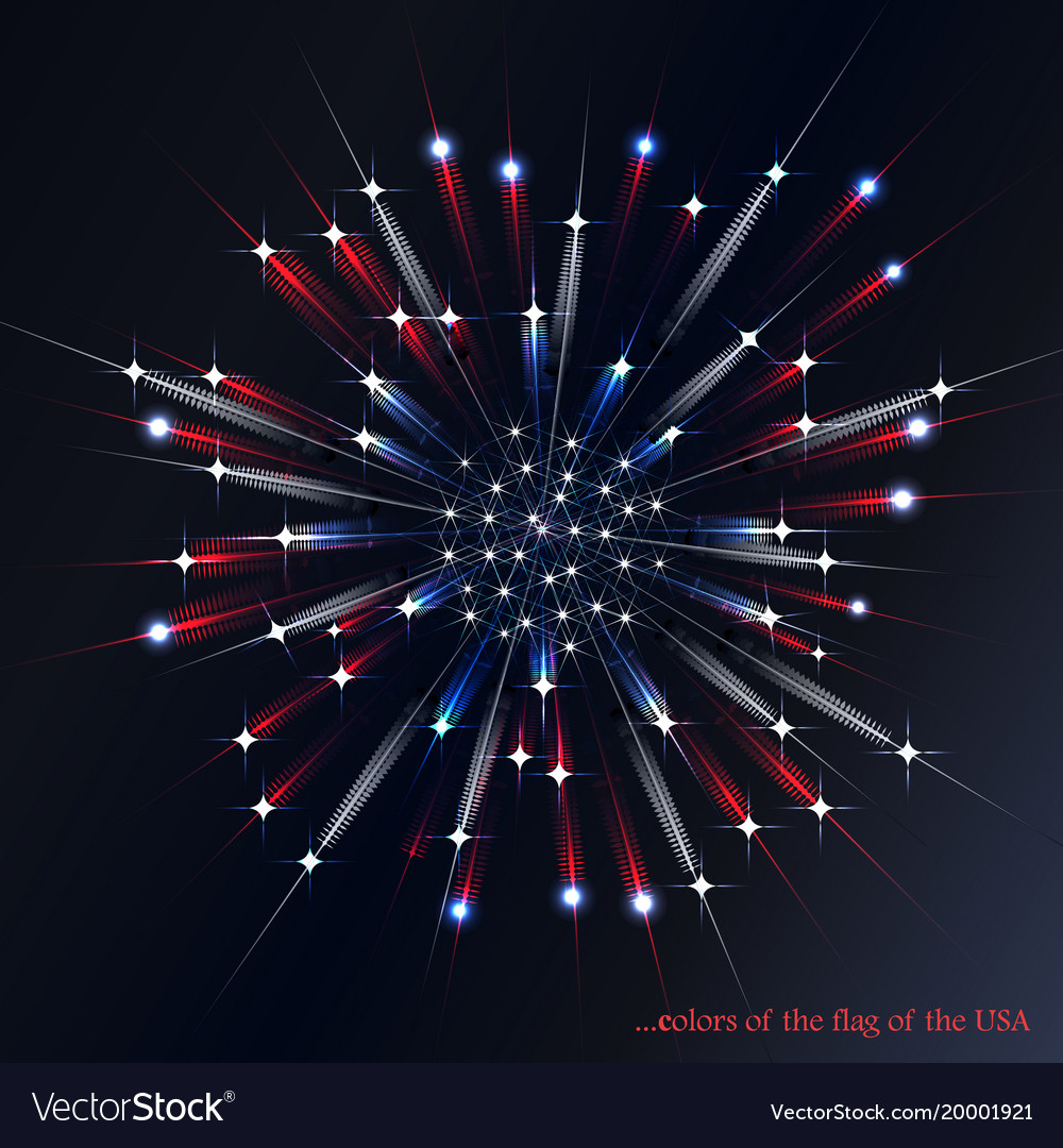fireworks american flag