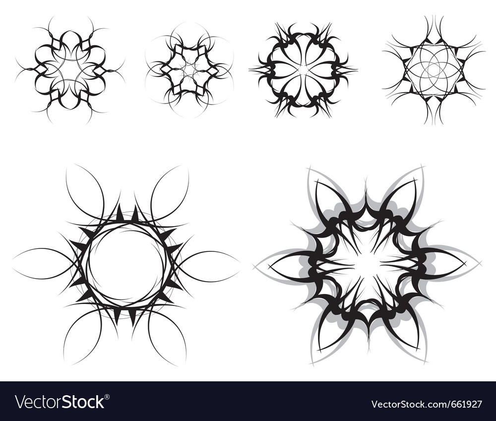 Gothic style symbols Royalty Free Vector Image