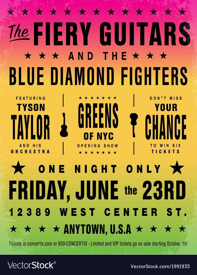 concert poster template blank