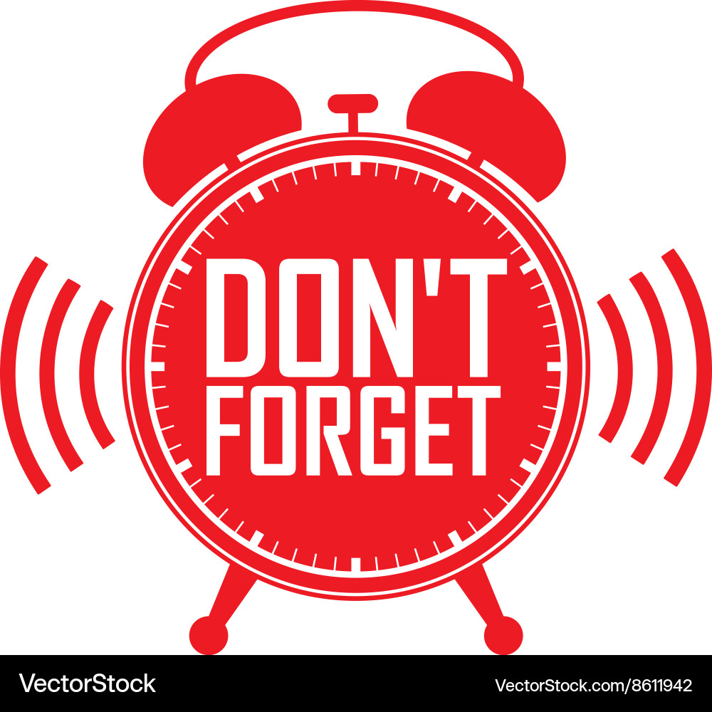 Dont red alarm clock Royalty Free Vector Image