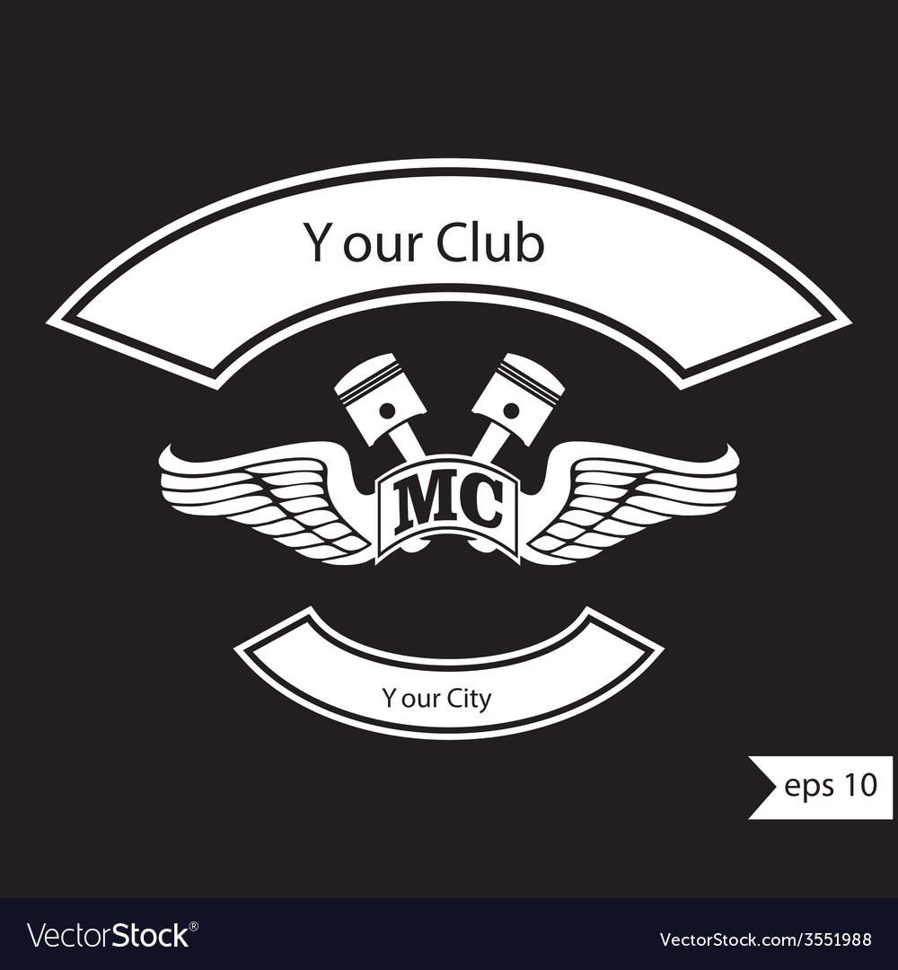 Download Vintage motorcycle club design elements Royalty Free Vector