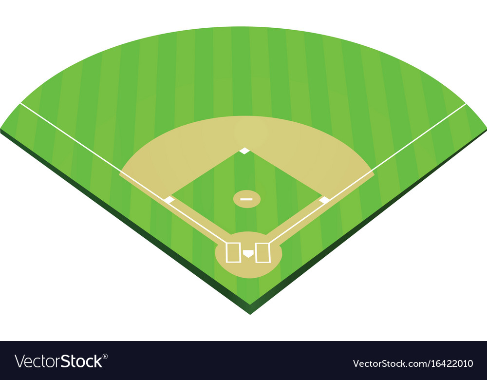 Baseball field Royalty Free Vector Image VectorStock